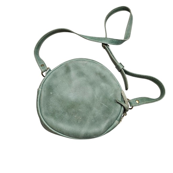 portland leather goods Handbags - Portland Leather Goods Circle Crossbody Small Cucumber Unicorn Rare Boho Purse